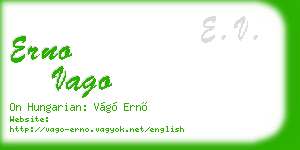 erno vago business card