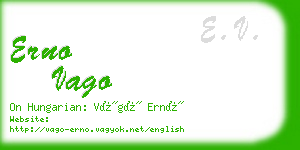 erno vago business card